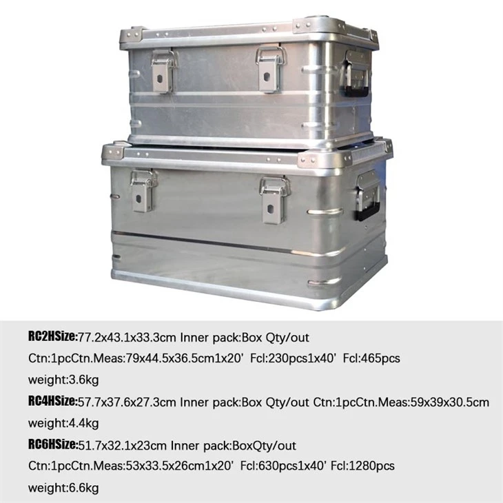 camping storage box aluminum