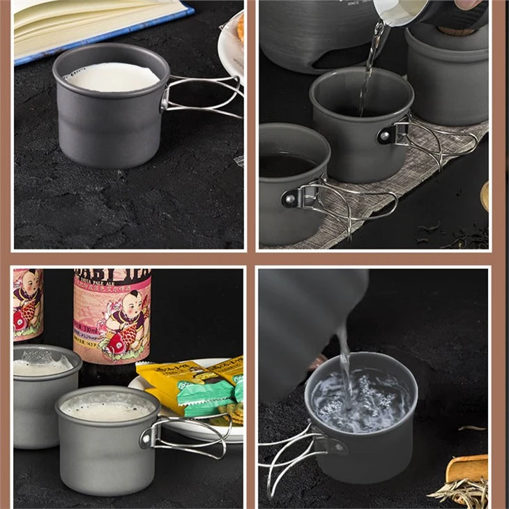 grey outdoor aluminum alloy cups