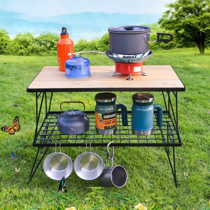 Camping self driving picnic table